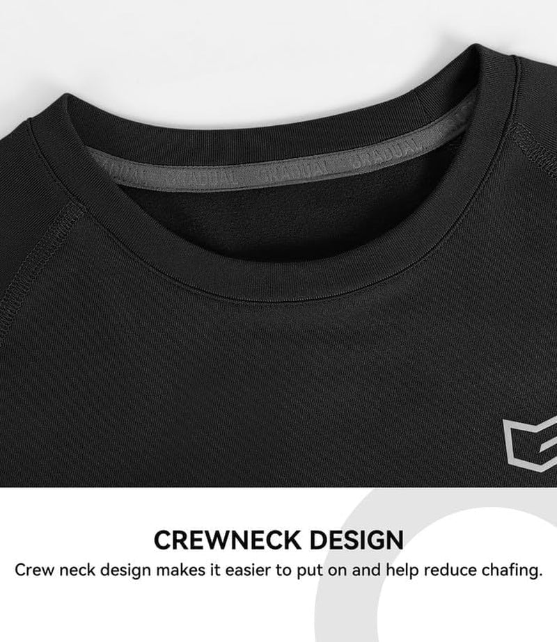 Youth Boys Compression Thermal Shirt Long Sleeve Fleece Undershirt for Boy Football Baseball Soccer Base Layer