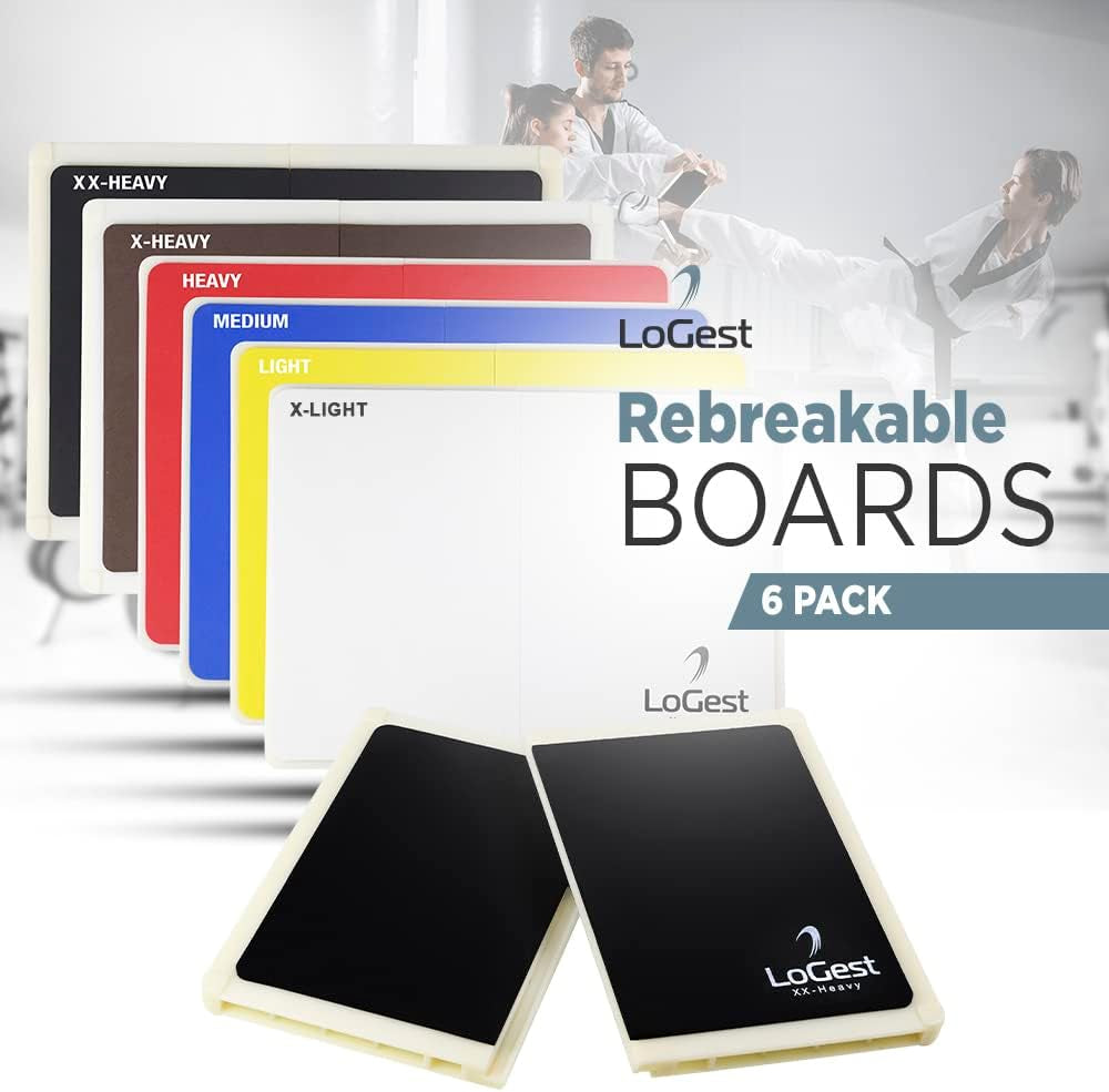 Rebreakable Boards Martial Arts - Taekwondo Karate MMA Boards - Reusable Plastic Training Breaking Boards for Kids & Adults Available in 6 Levels of Difficulty Taekwondo Boards for Breaking