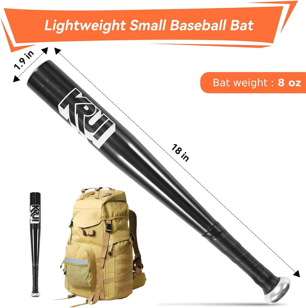 Aluminum Baseball Bat, 18 Inch Self Defense Bat, Lightweight Bat for Tire Checker, Fish, Keeps in Home, Car, Backpack for Self Defense