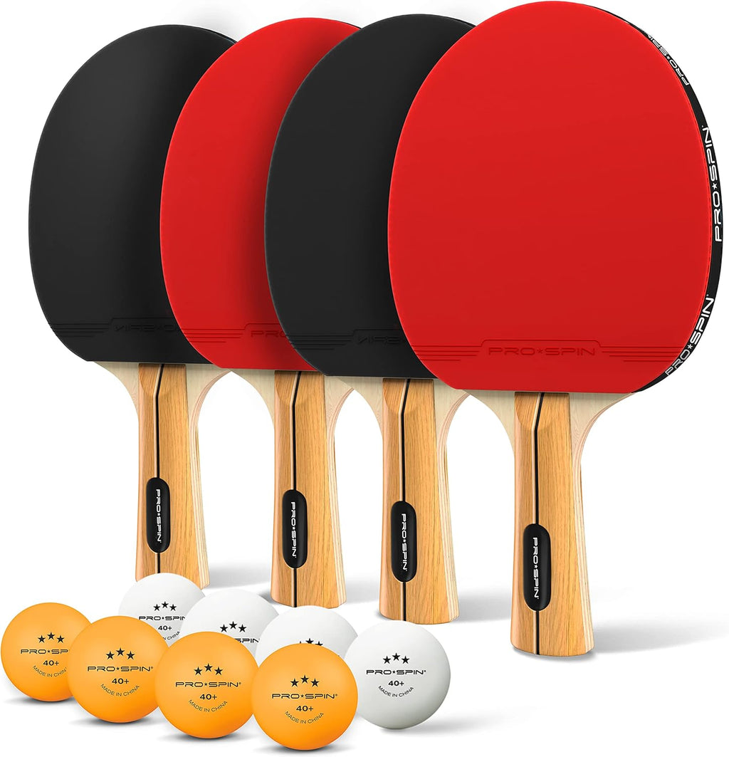 Ping Pong Paddles - High-Performance Set with Premium Table Tennis Rackets, 3-Star Ping Pong Balls, Compact Storage Case | Professional Quality Ping Pong Paddle Set | Indoor & Outdoor Games