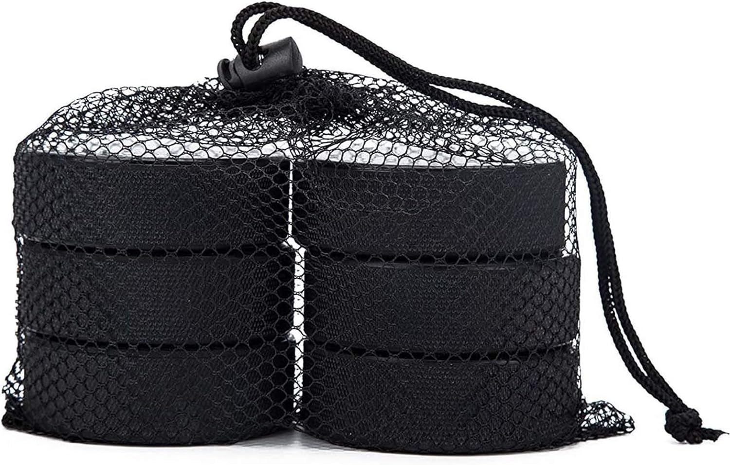 18 Pack Ice Hockey Pucks with 3 Reusable Mesh Bag, Official Regulation, Diameter 3", Thickness 1", 6Oz, Black
