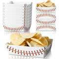 60 Pack Baseball Party Supplies Set Baseball Birthday Decorations Disposable Paper Food Serving Tray Boats Tray for Concession Food, Condiment, Carnivals