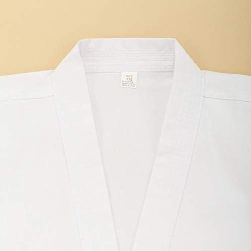 Karate Uniform for Kids and Adult, Lightweight Karate Gi Student Uniform with Belt for Martial Arts Training - White