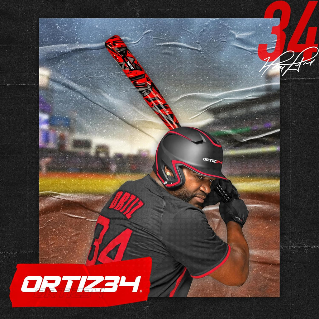 Bat & Ball Set - Graffiti Plastic Bat & Ball Homerun Set- David Ortiz Backyard Baseball Set for Youth, Kids, Teenagers, Adults (Bat & Ball Set, Blue)