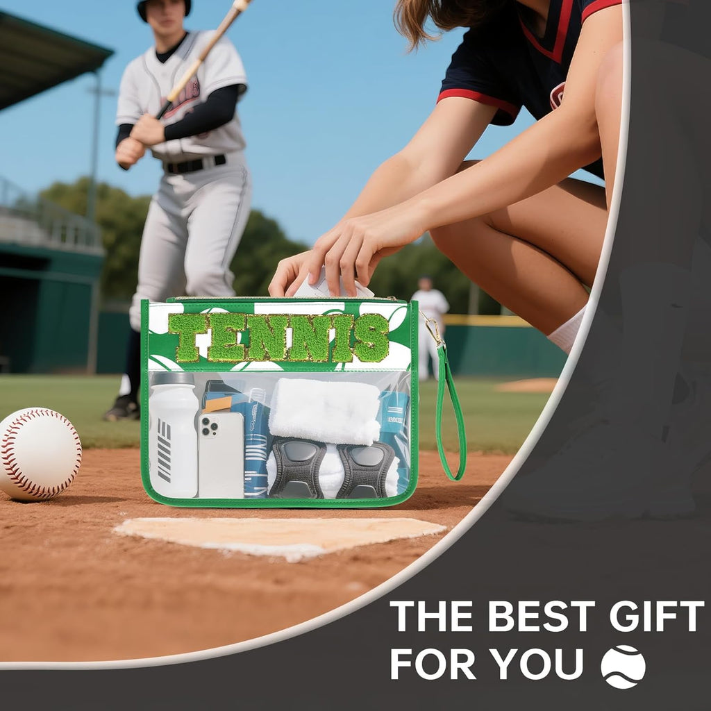 Baseball Gift Bags Baseballs Treat Bags Team Gifts Clear Chenille Letter Zipper Pouch Accessories Stuff Sport Portable
