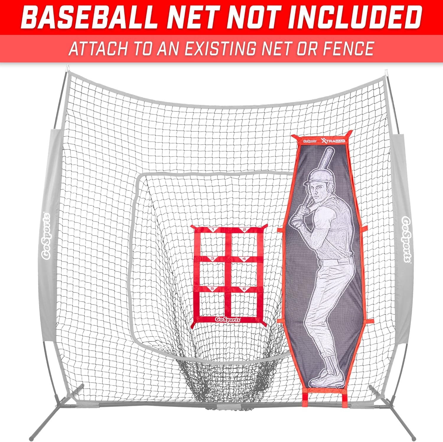 Baseball & Softball Pitching Kit - Practice Accuracy Training with Strike Zone & XTRAMAN Dummy Batter
