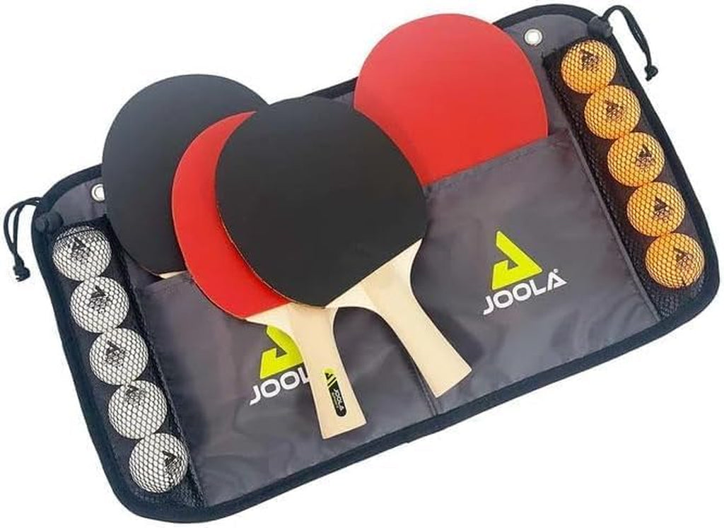 Family Premium Ping Pong Paddles Set of 4 - Advanced Table Tennis Rackets, 10 Training 3 Star Ping Pong Balls, and Storage Case - Competitive or Recreational Play - Indoor and Outdoor Compatible