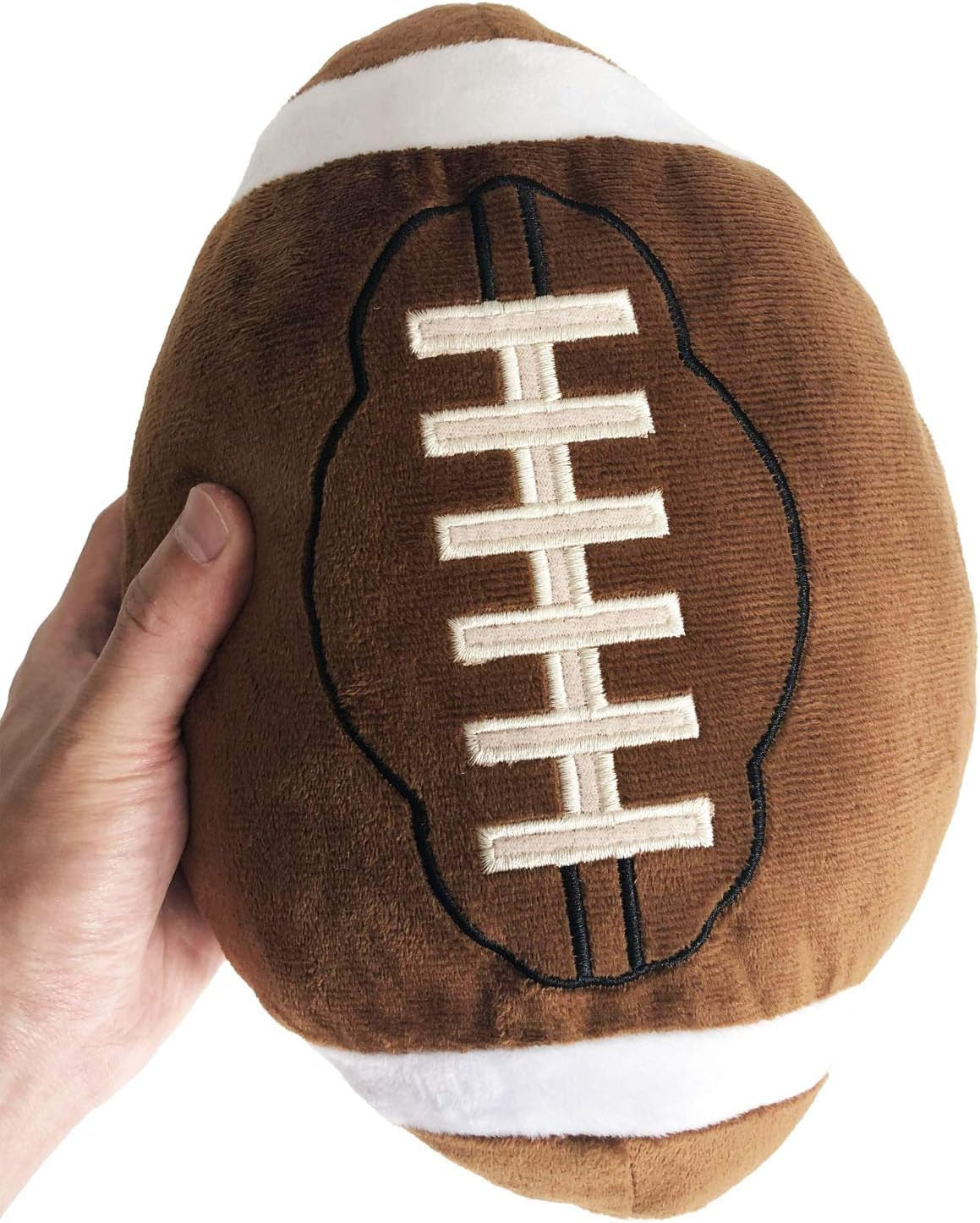 Football Plush Pillow Fluffy Durable Football Pillows Stuffed Football Throw Pillow Soft Sports Ball Interactive Football Creative Room Decor Birthday Party Gift for Kids 11 Inches