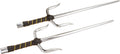 Martial Arts Training SAIS, Stainless Steel Blades, Wrapped Handle, Practice, Cosplay, Pack of 2