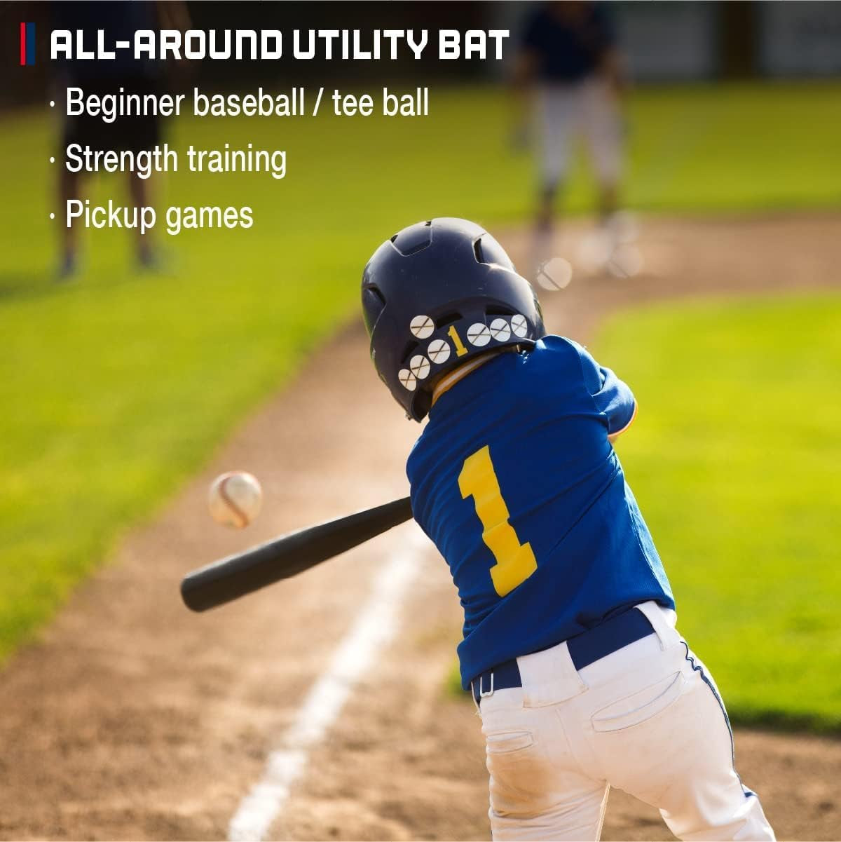 Aluminum Baseball Bat - 28 Inch 13 Oz - Ultra-Lightweight Fungo Bat for Softball, Training -