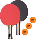 Performance 2 or 4 Player Table Tennis Set – USATT Approved Rackets and 3-Star Balls – 5-Ply Blade & Flared Handle – Perfect for Skill Development