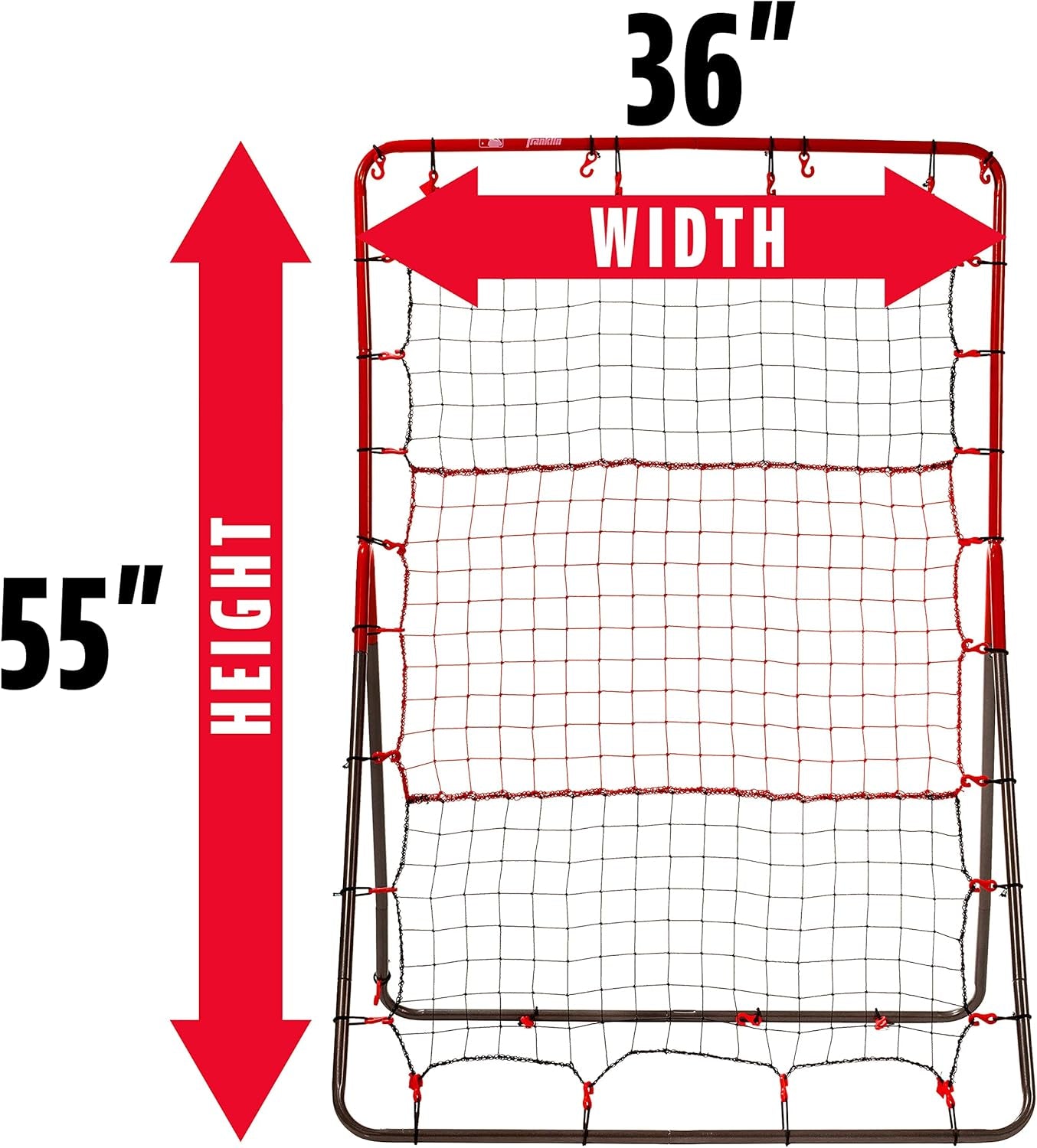 Franklin Sports Pitch Back Rebounder and Switch Hitter Pitching Target - 2 in 1 Return Trainer and Catcher Target - Perfect for Pitching, Fielding and Throwing Practice - 55 X 36 Inch