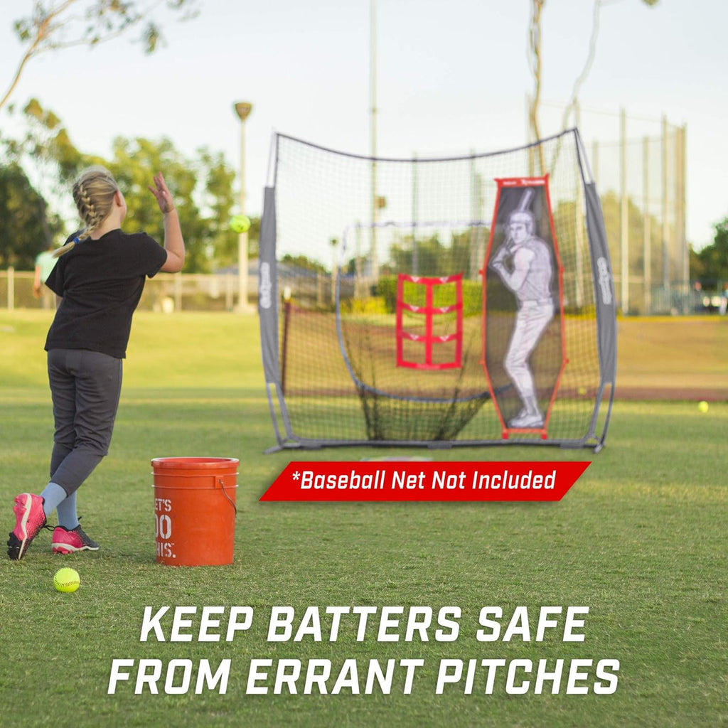 Baseball & Softball Pitching Kit - Practice Accuracy Training with Strike Zone & XTRAMAN Dummy Batter