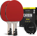 Ping Pong Paddles – ITTF Approved Professional Table Tennis Rackets with Carbon Fiber for Superior Control | 7-Ply Blade, Premium Rubber, 2.0Mm Sponge