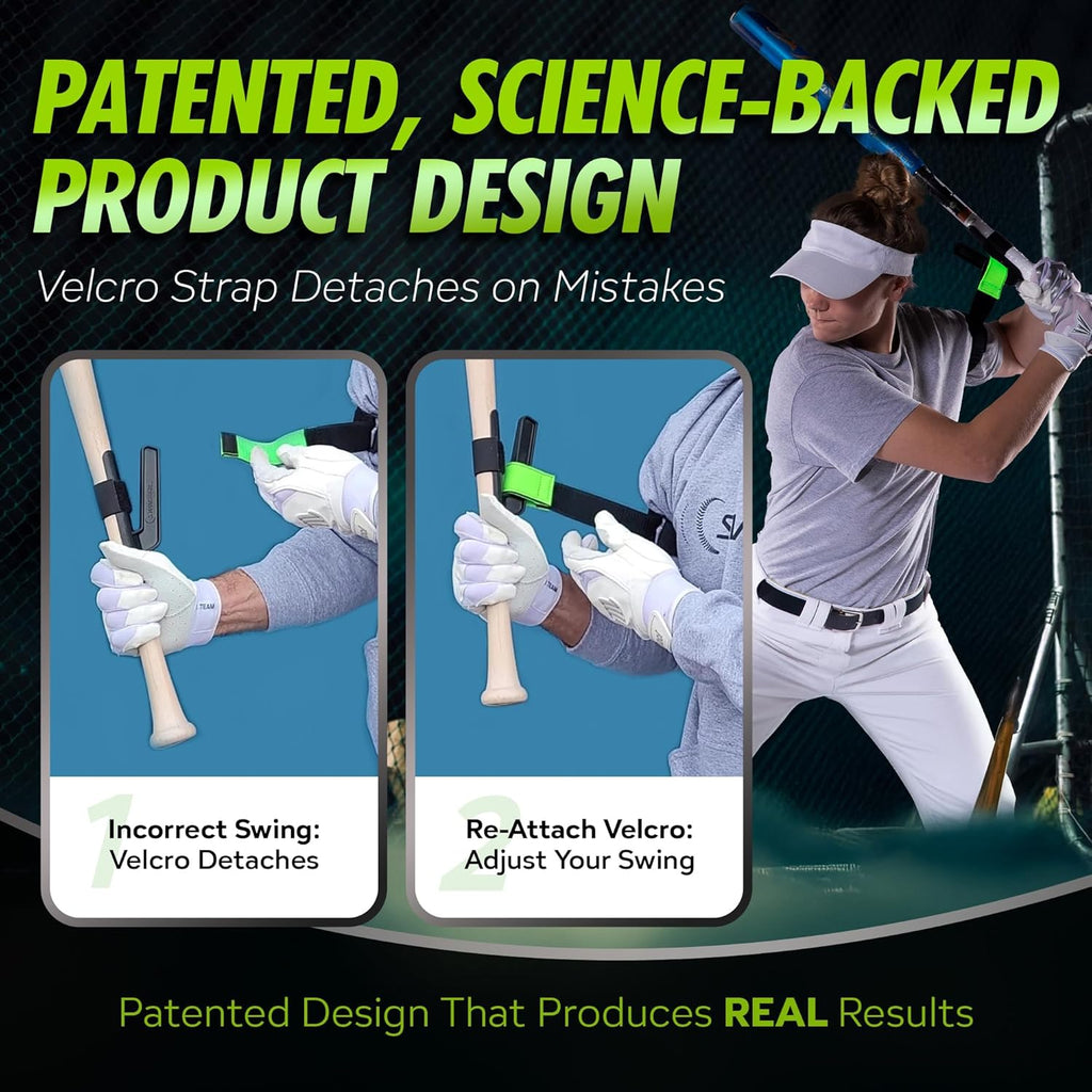 Baseball/Softball Hitting Trainer – Swing Trainer Aid for Batting & Hitting Practice – Baseball Training Equipment to Improve Bat Speed, Swing Mechanics, Contact & Timing – for Ages 9 and Up
