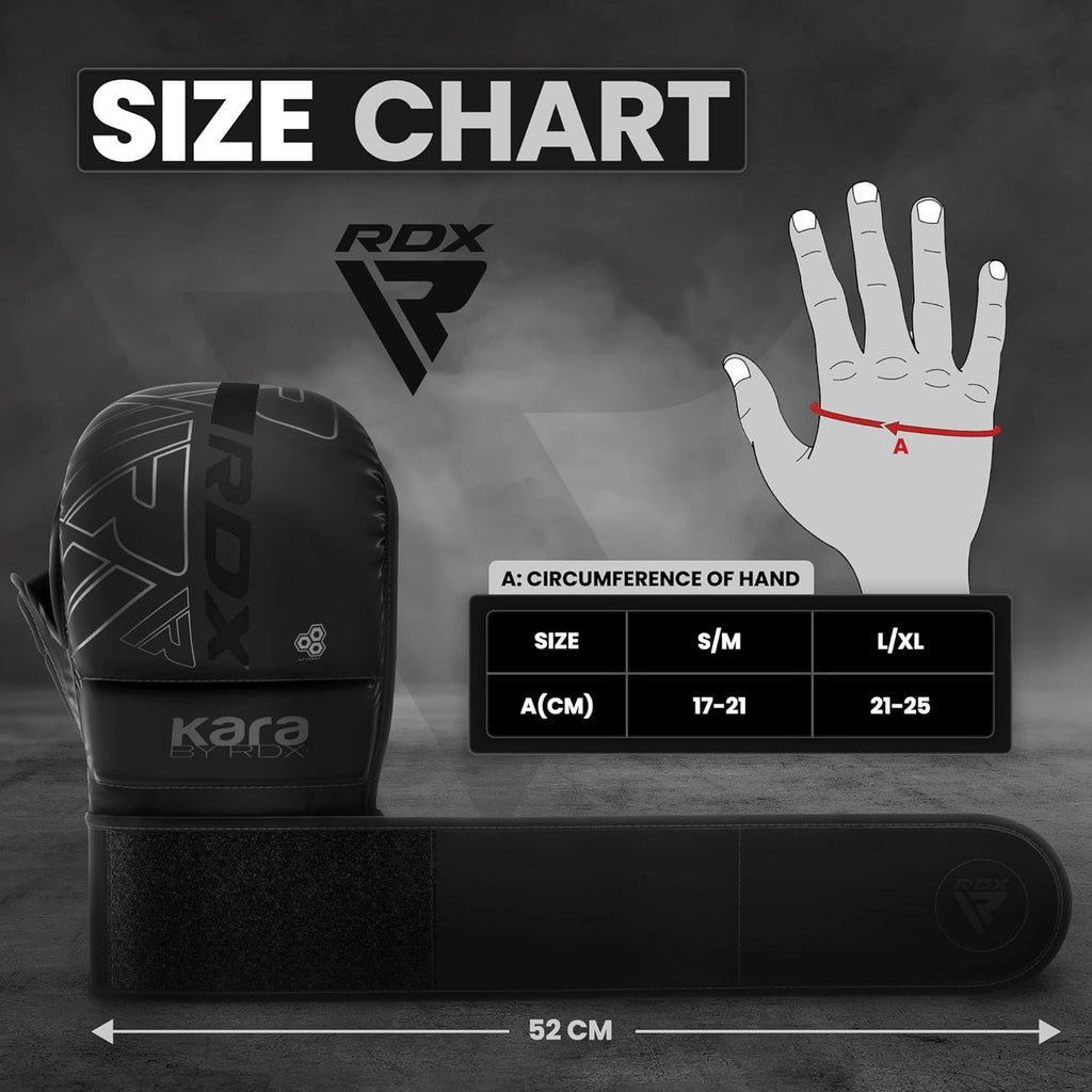 MMA Gloves Sparring Grappling, Hybrid Open Palm Martial Arts Mitts Men Women, Maya Hide Leather Wrist Support, Cage Fighting Combat Sports Boxing Glove Training, Muay Thai, Punching Bag Kickboxing