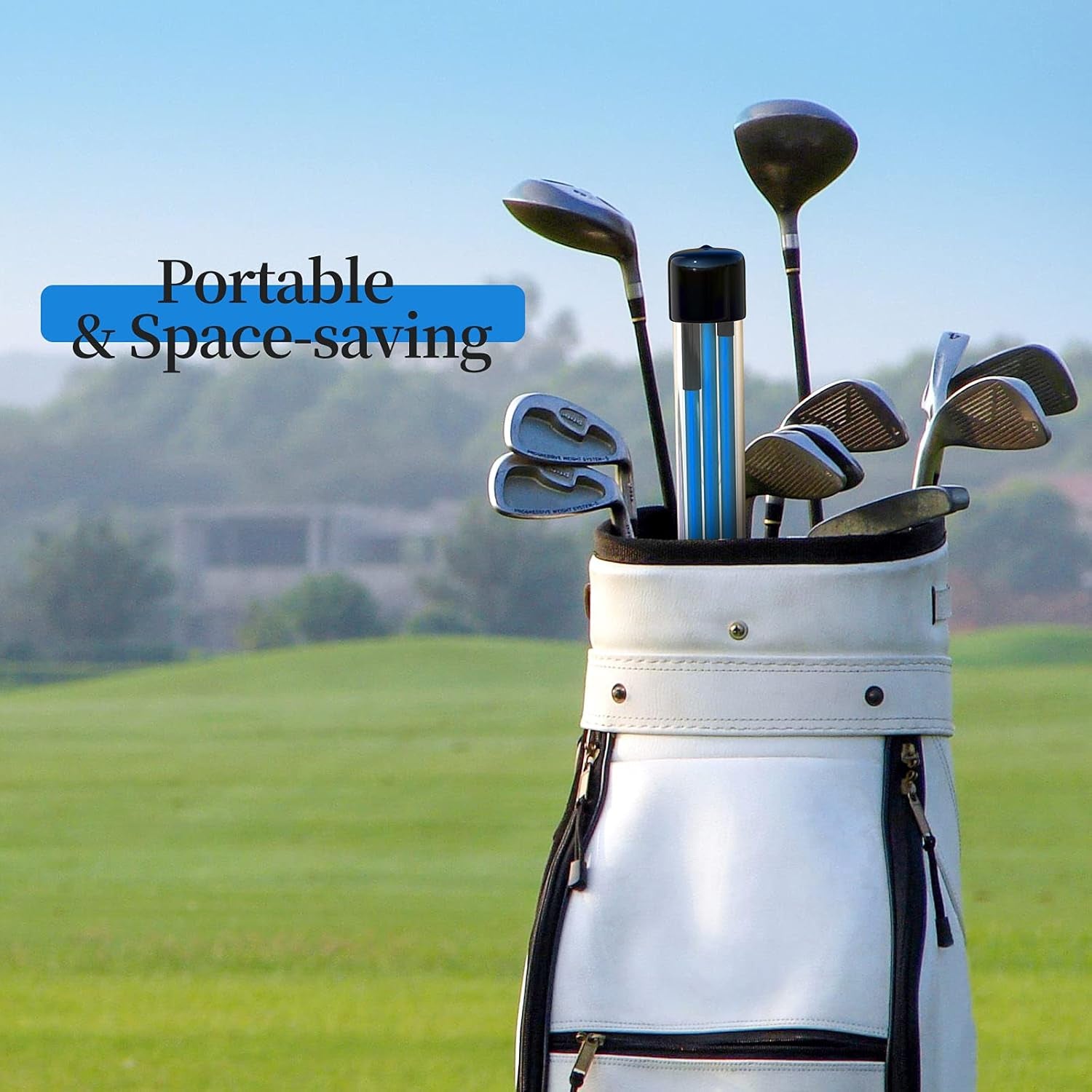 Golf Alignment Stick, 2 Set Golf Alignment Rods, 48" Collapsible Alignment Stick Golf Training Aid for Aiming, Putting, Posture Corrector, Golf Practice Sticks with Clear Tube Case