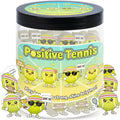 Positive Tennis Jar with 60 Affirmation Cards, Inspirational Tennis Gifts for Women and Men, Fun Motivation Jar for Tennis Lovers, Coach Appreciation Present, Cool Decor for Girls and Sports Fans