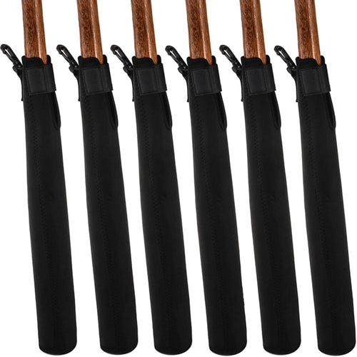 6 Pcs Baseball Bat Sleeve, Softball Bat Warmer Bat Protector, Lightweight Bat Cover with Hook and Magic Sticker for Sport, Black Baseball Accessories Great for Storing and Protecting