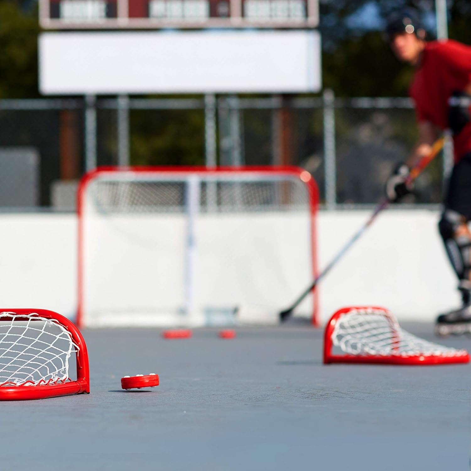 Franklin Sports NHL Street Roller Hockey Pucks - Pro Commander Outdoor Roller Hockey Pucks for Practice + Training - Outdoor Hockey Street Pucks with Rollers - 24 Bulk Packs, 6 Packs + Single Pucks