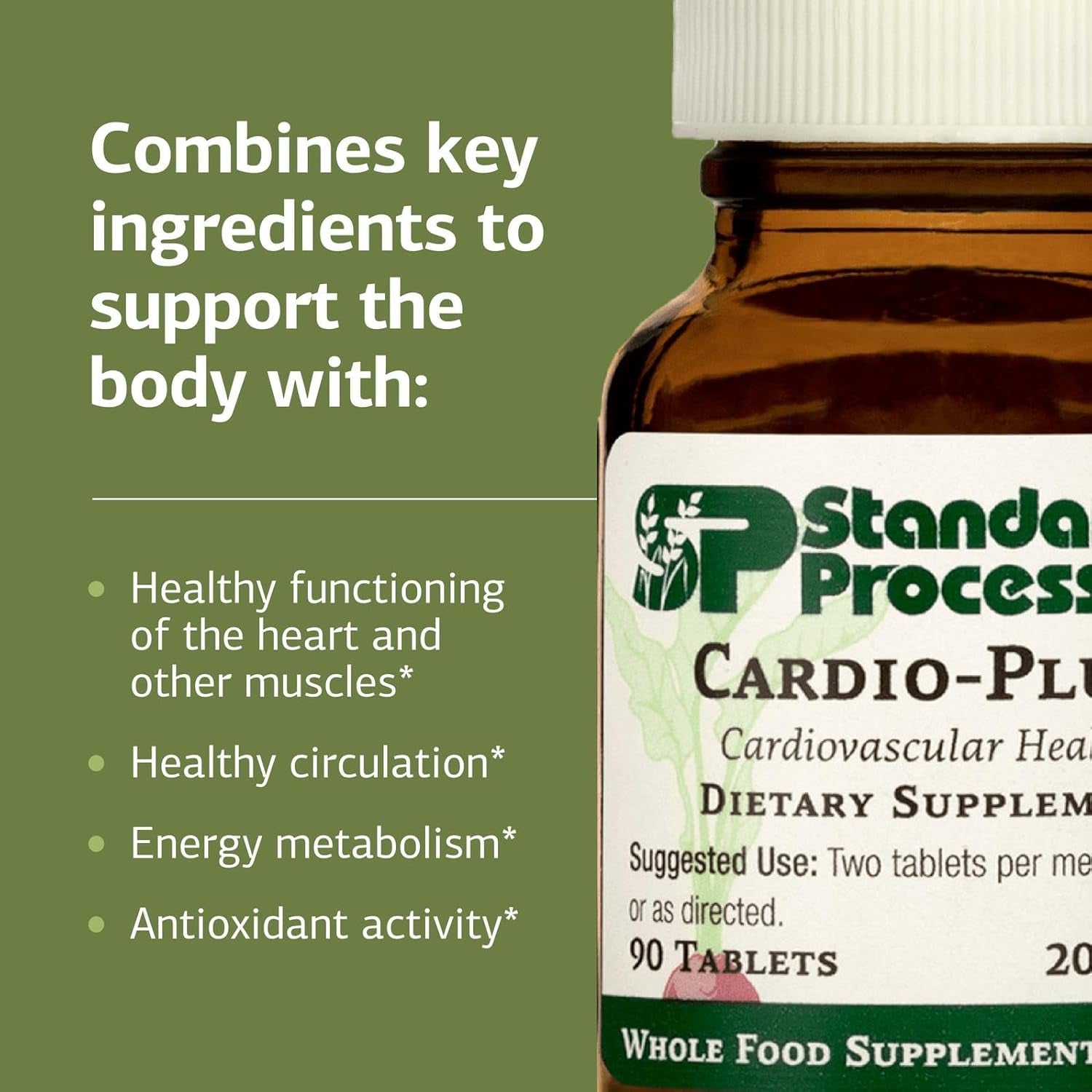 Cardio-Plus - Antioxidant Support - Heart Health, Circulation & Blood Flow Supplement with Vitamin B6, Niacin & Riboflavin - Energy Metabolism Supplement - 90 Tablets