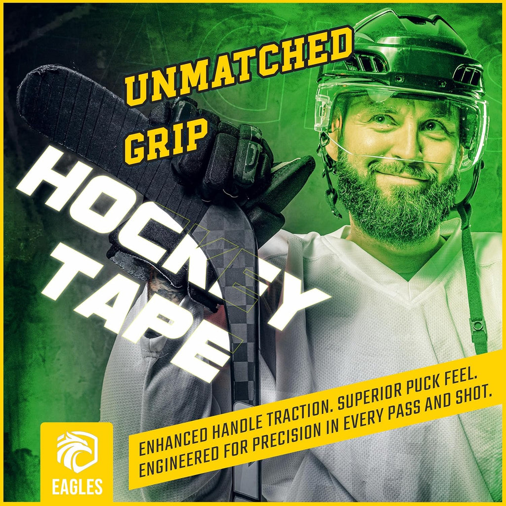 Hockey Tape Black 1Inch Grip Tape 2 Roll Athletic Sports Tape Water-Resistan Multipurpose Cloth Tape for Lacrosse Baseball & Softball Bats, Pullup Bars, Sports Gift Wrist Ankle Foot Gymnastics Bar
