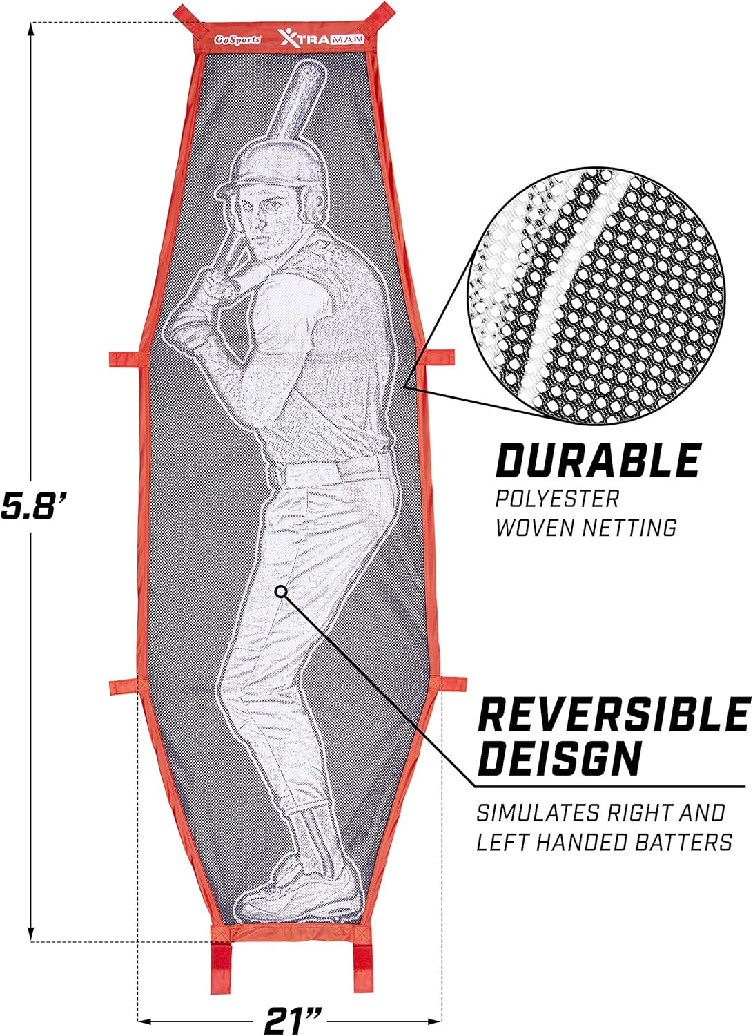 Baseball & Softball Pitching Kit - Practice Accuracy Training with Strike Zone & XTRAMAN Dummy Batter