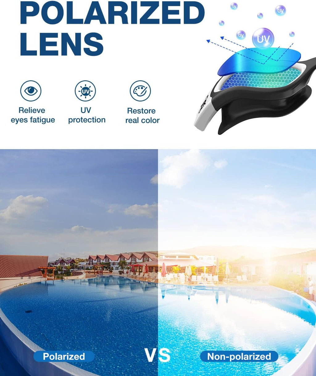 Swim Goggles, Upgraded G1 Polarized Swimming Goggles Anti-Fog for Adult Men Women