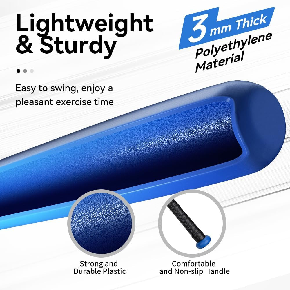 13 Pcs Baseball Bat Set Include 2 Plastic Baseball Bat 32 Inch & 6 Plastic Balls, 5 Throw Downs Base Indoor Outdoor for Baseball Softball Batting Practice Kids Youth Adult