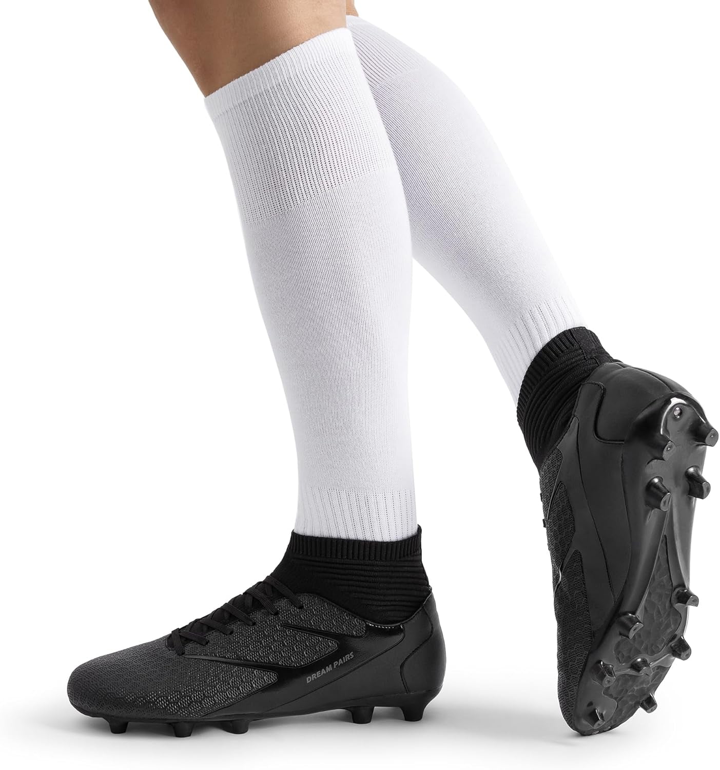 Men'S High Tops Lace up Soccer Cleats, Lightweight Professional Athletic Football Cleats Mens Athletic Shoes for Training Soccer