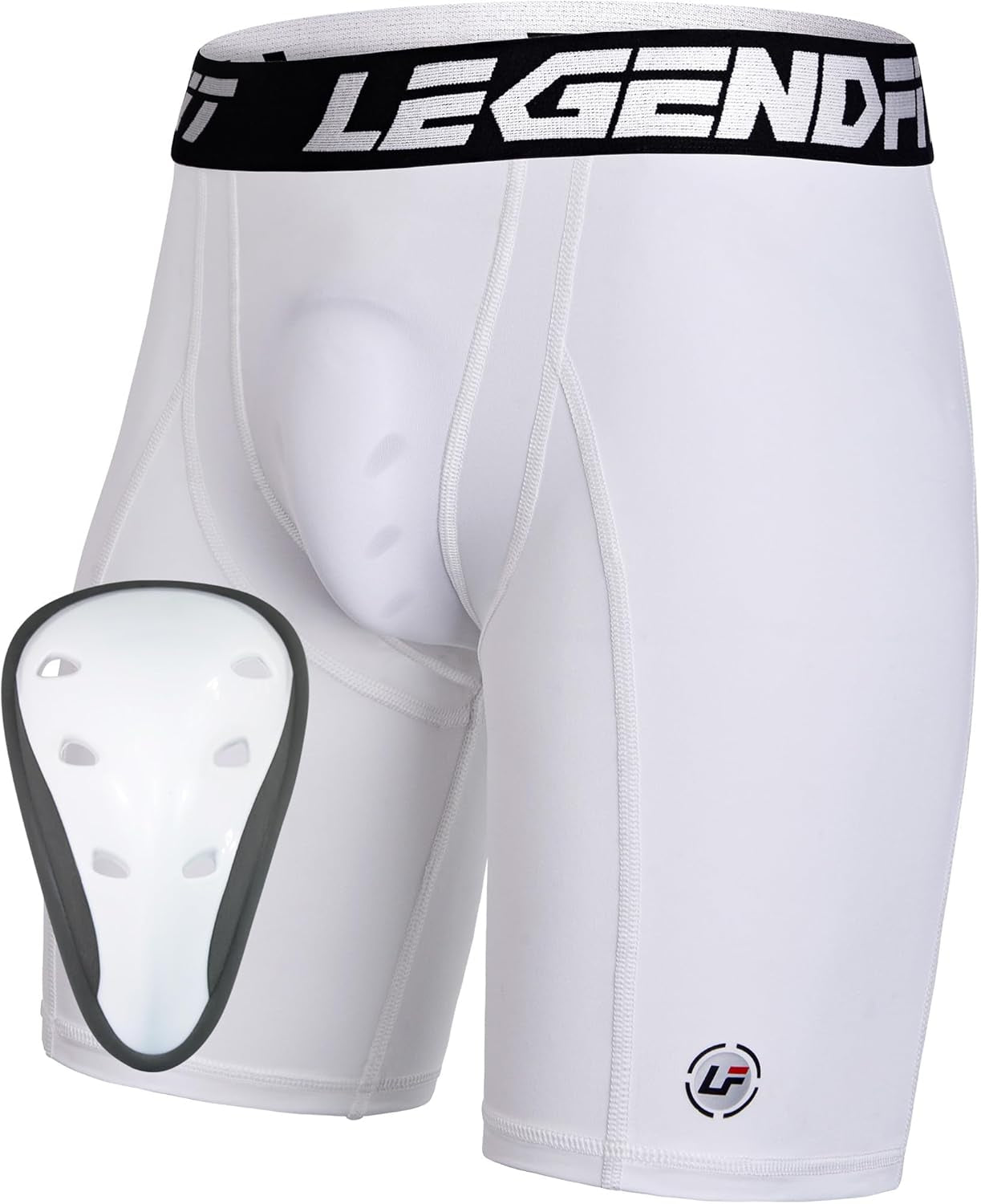 Youth Boys Football Baseball Compression Shorts W/Cup Protector Athletic Sliding Underwear Lacrosse Cricket