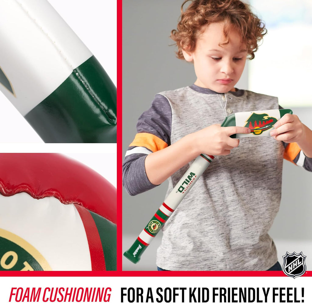 Franklin Sports NHL Team Mini Soft Hockey Stick Set - NHL Team Soft Foam Mini Hockey Stick and Ball - Great Toy for Kids