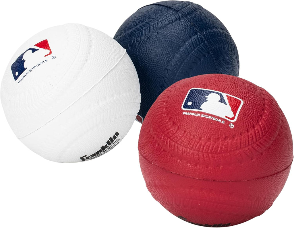 Foam Baseballs - Soft Foam Practice Baseballs for Kids - Perfect for Hitting and Indoor or Outdoor Play - 3 Pack - Official MLB Licensed Product