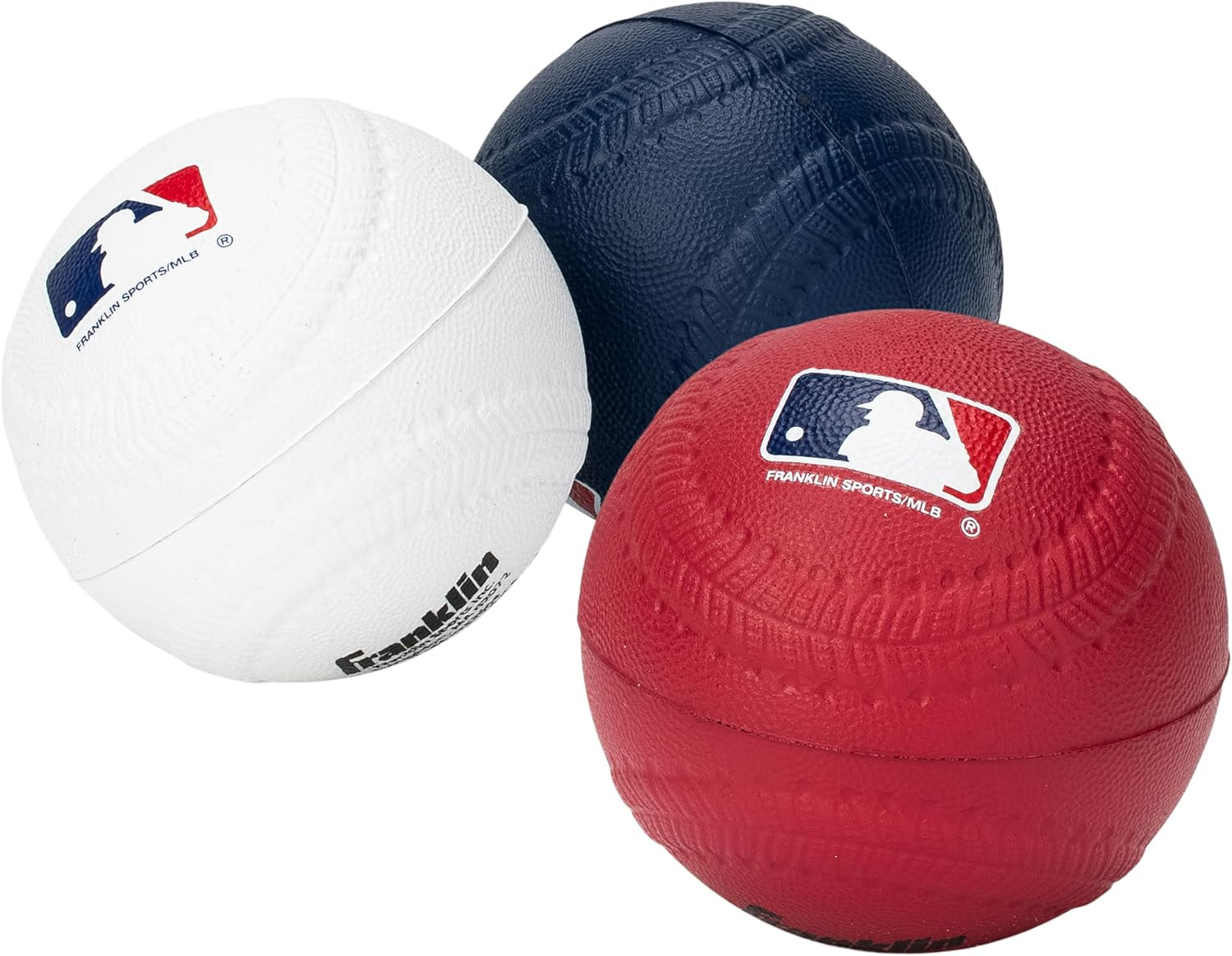 Foam Baseballs - Soft Foam Practice Baseballs for Kids - Perfect for Hitting and Indoor or Outdoor Play - 3 Pack - Official MLB Licensed Product