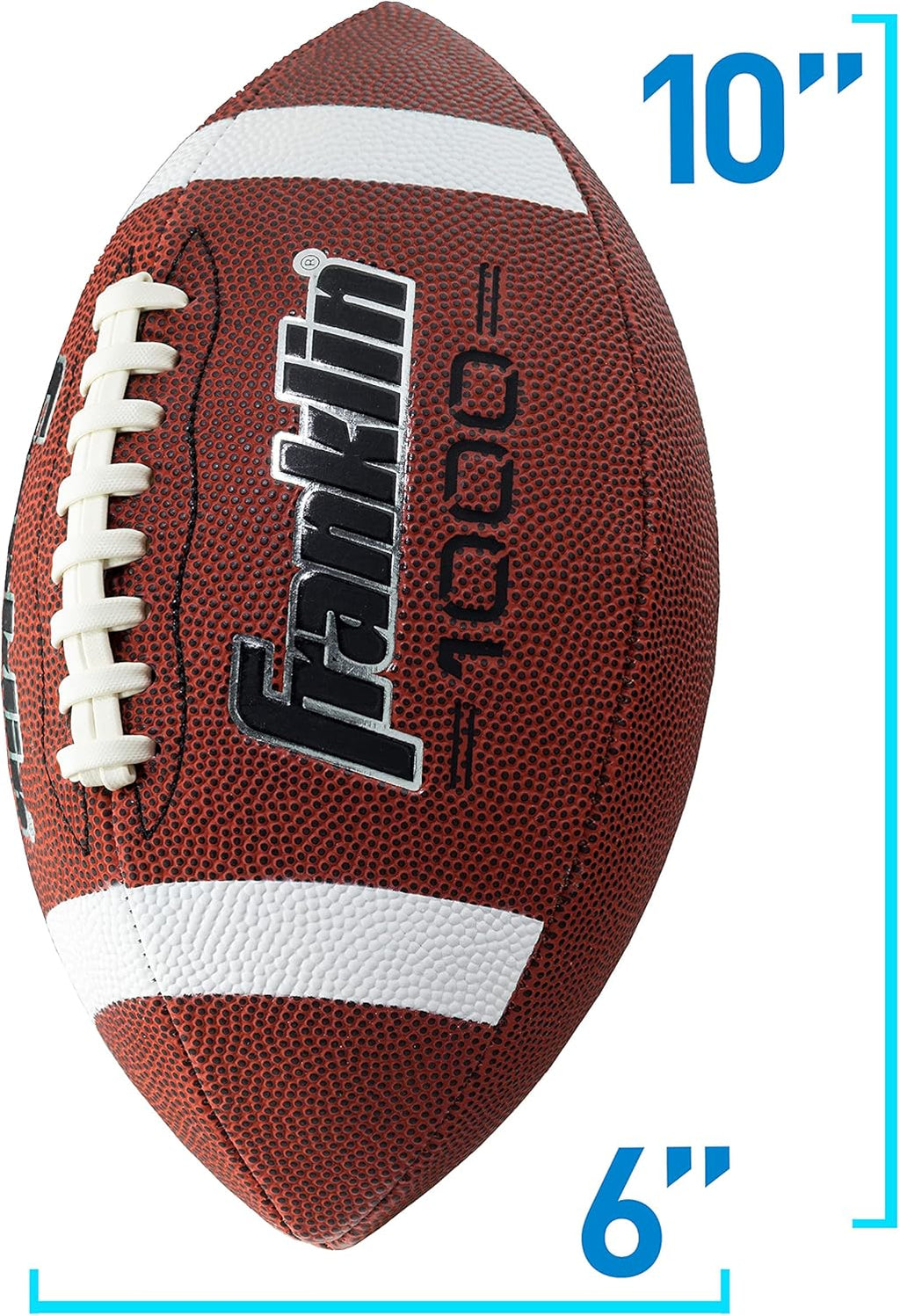 Youth + Adult Footballs - Extra Grip 1000 Official Size, Junior + Pee Wee Kids - 1 + 12 Packs