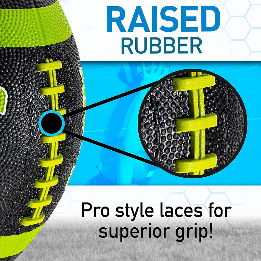 Kids Junior Grip-Rite Youth Junior Size Rubber Footballs - Peewee Kids Durable Outdoor Footballs - Single & Bulk Packs Available