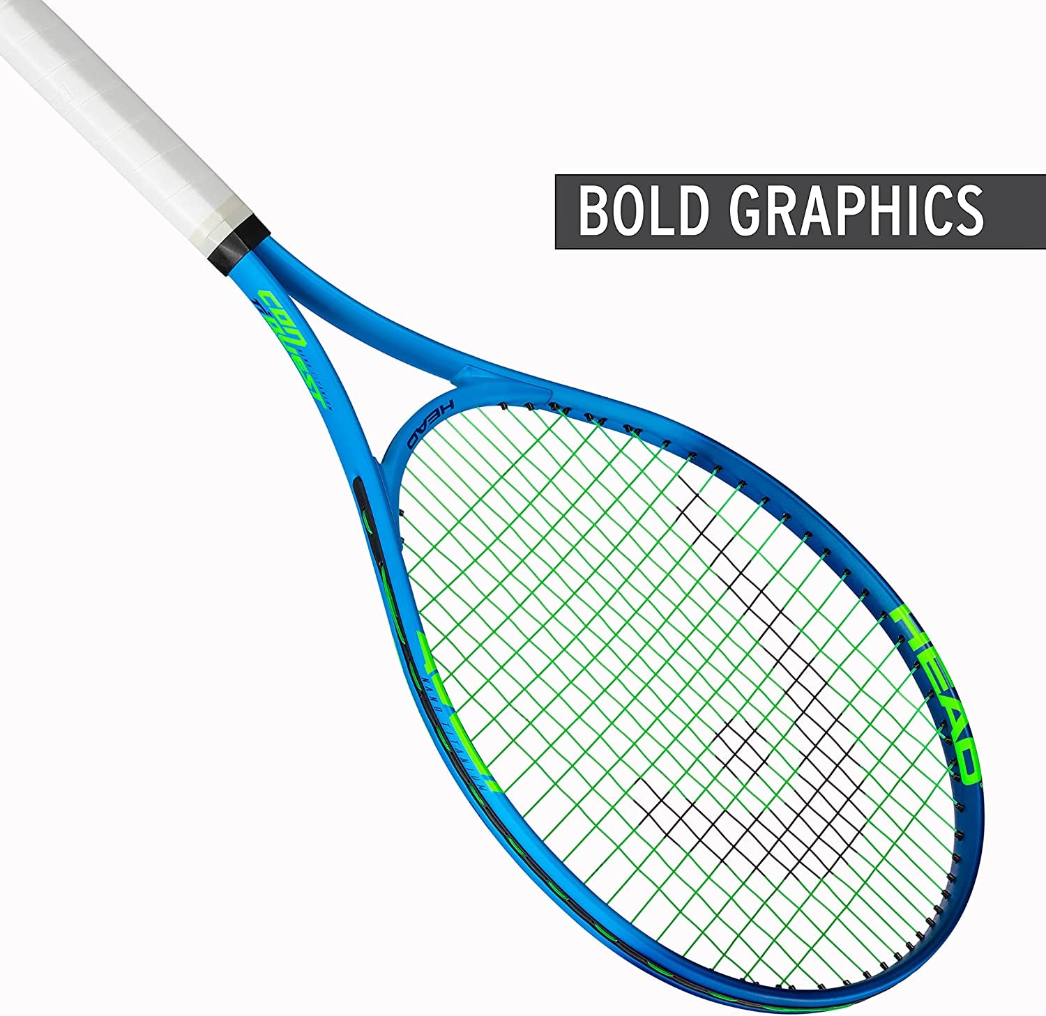 Ti. Conquest Tennis Racquet – Nano Titanium Technology, Oversized , Lightweight O-Beam Construction, Pre-Strung Beginner & Recreational Tennis Racquet