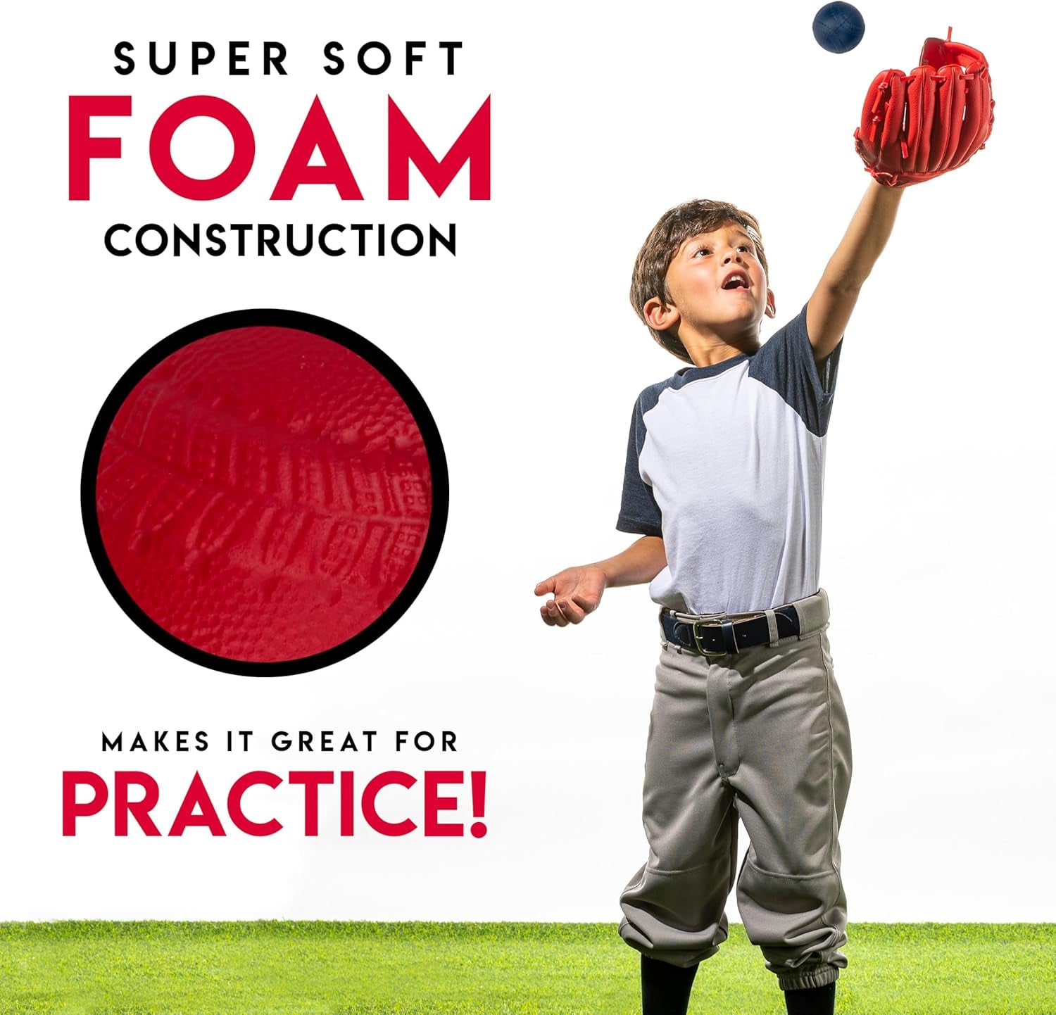 Foam Baseballs - Soft Foam Practice Baseballs for Kids - Perfect for Hitting and Indoor or Outdoor Play - 3 Pack - Official MLB Licensed Product