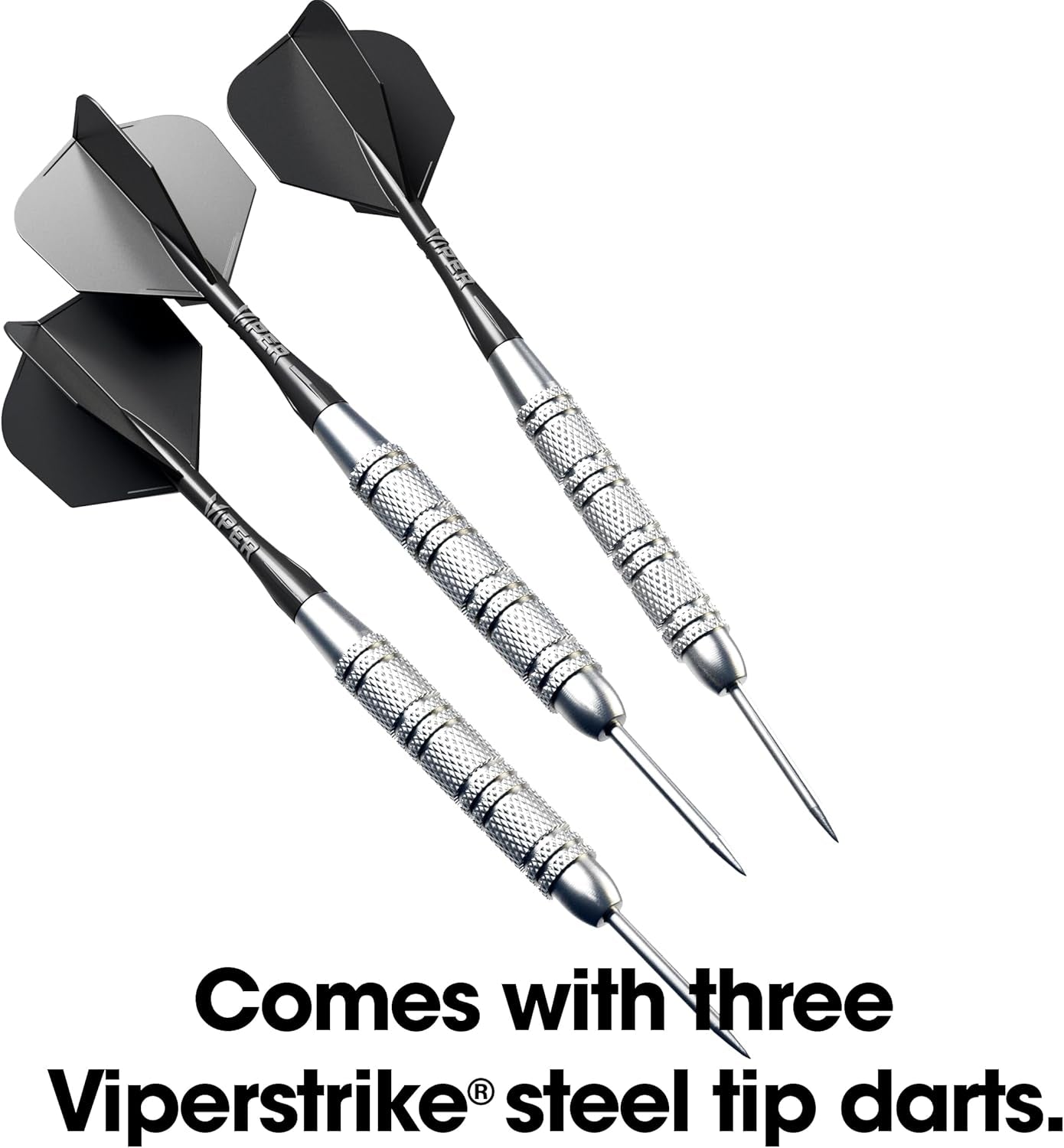 Viper League Pro Regulation Bristle Steel Tip Dartboard Starter Set with Staple-Free Bullseye, Radial Spider Wire, High-Grade Sisal with Rotating Number Ring, Chalk Cricket Scoreboard, Steel Tip Darts