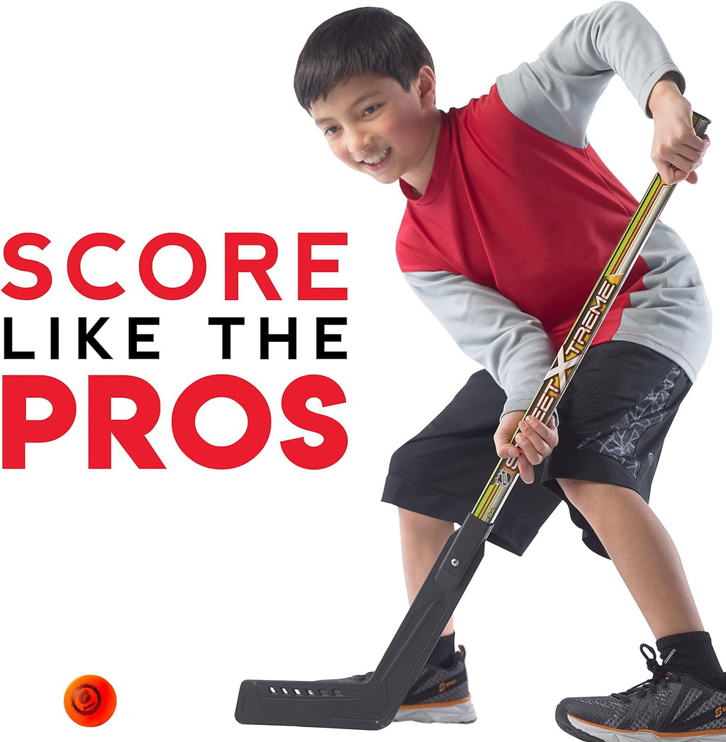 Franklin Sports NHL Kids Street Hockey Stick Set - Includes (2) Youth Street Hockey Sticks + (1) Outdoor Roller Hockey Ball - Perfect Hockey Starter Set for Kids