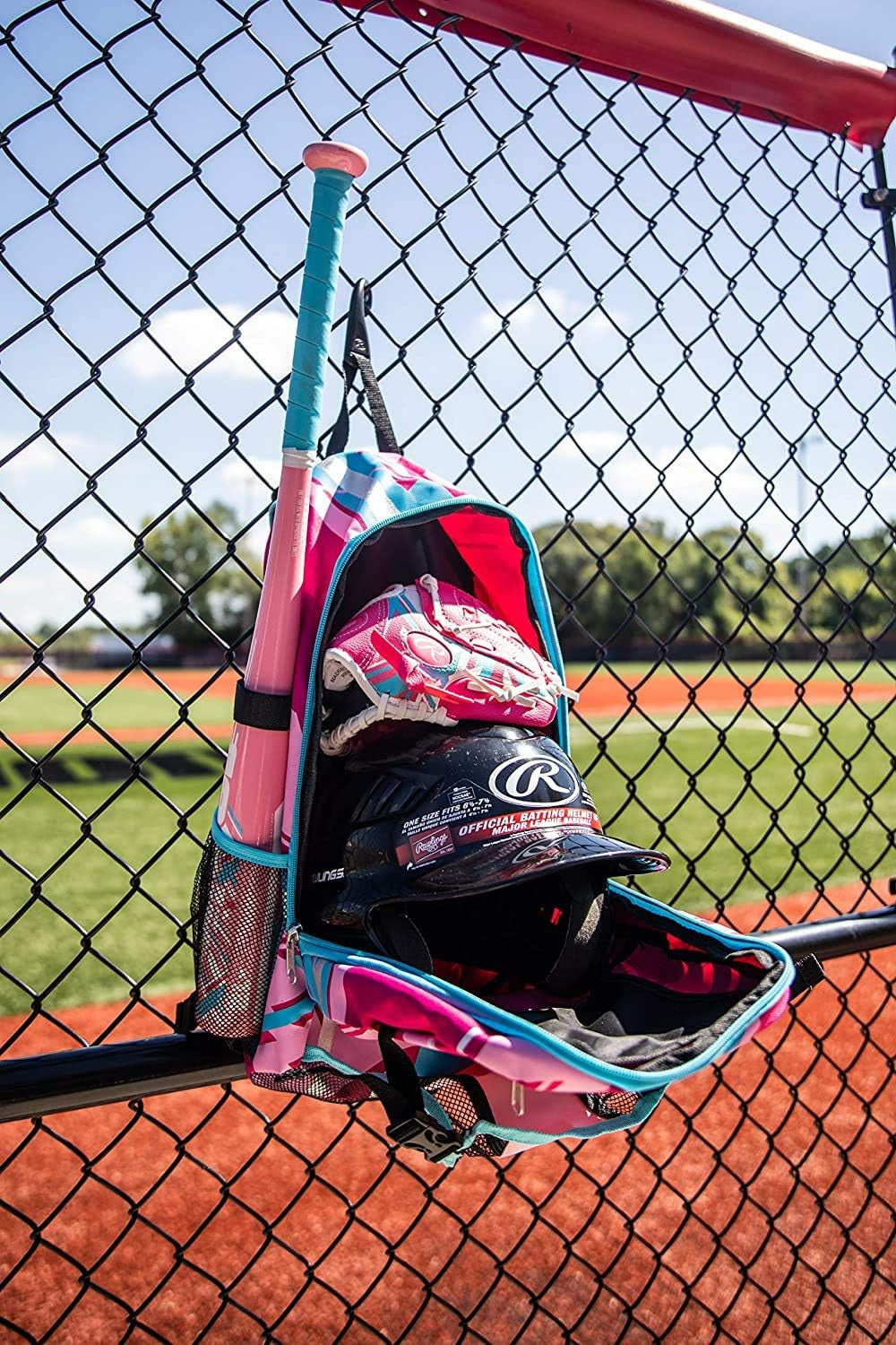 Rawlings | REMIX Backpack Equipment Bag | T-Ball & Youth Baseball / Softball | Pink