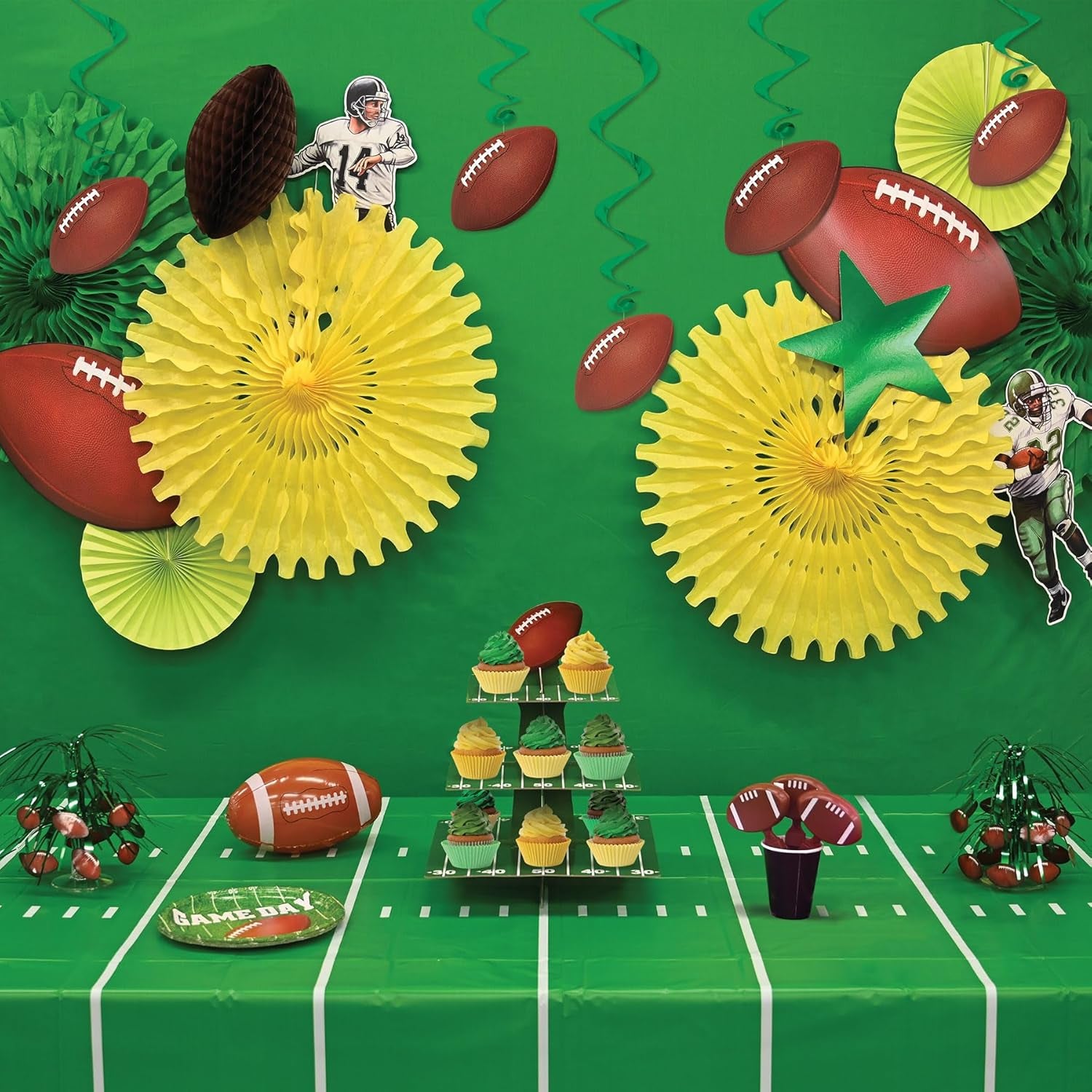 Beistle Football Whirls Hanging Decorators