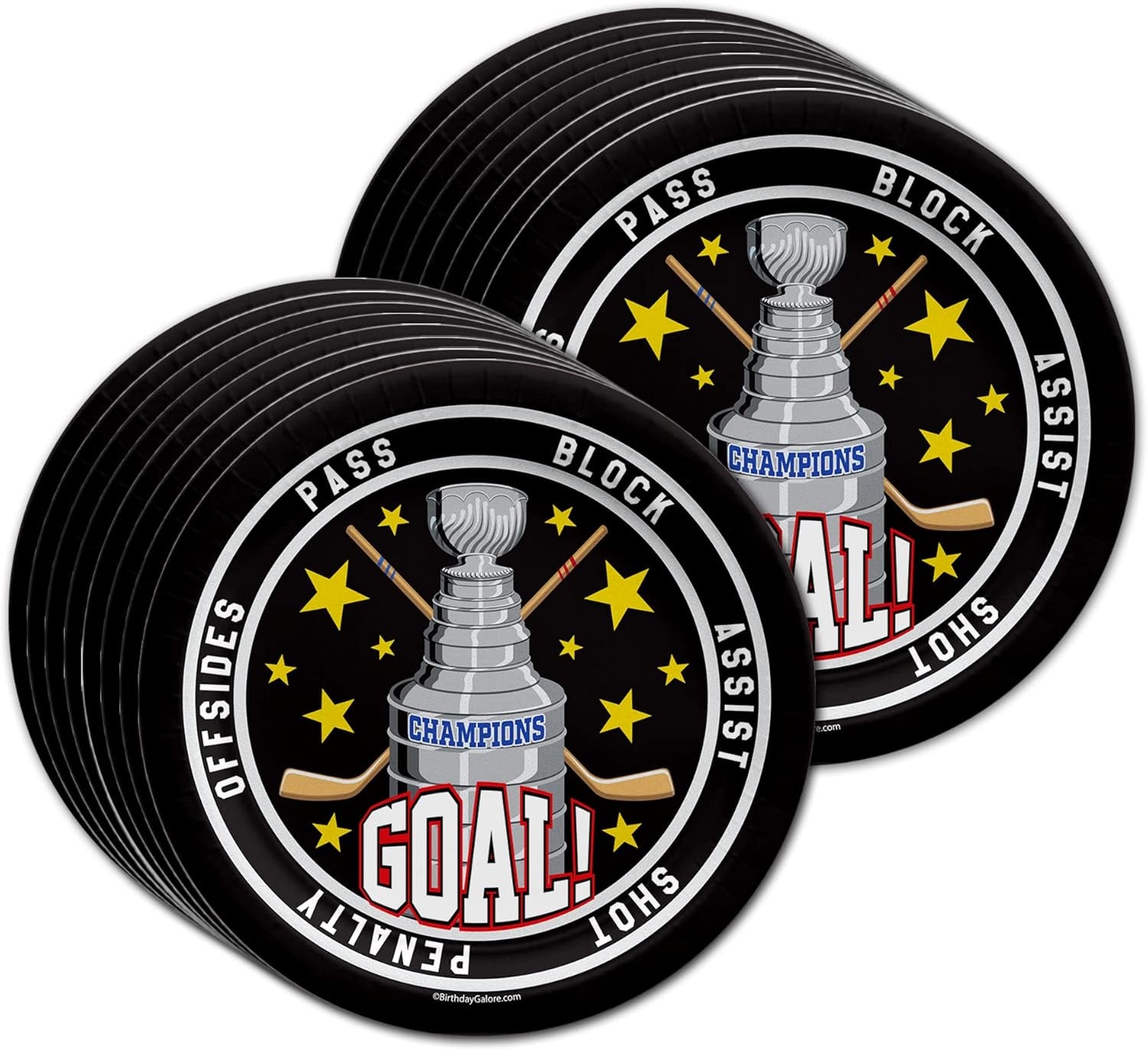 Hockey Birthday Party Supplies Set Plates Napkins Cups Tableware Kit for 16