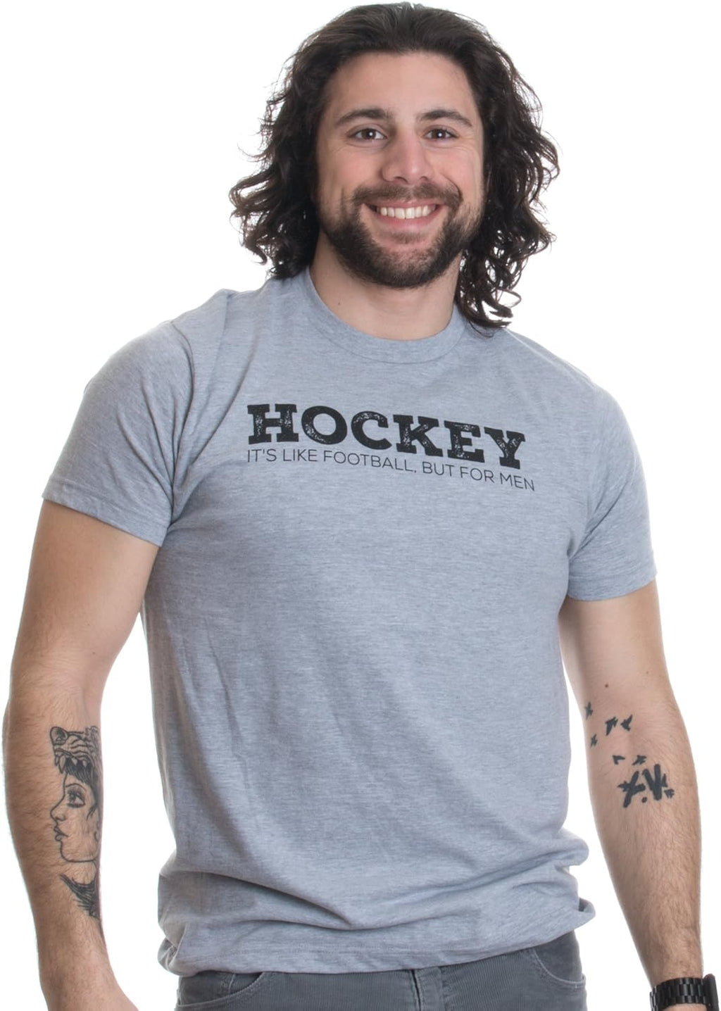 Hockey: It'S like Football, but for Men | Funny Hockey Team League Humor T-Shirt