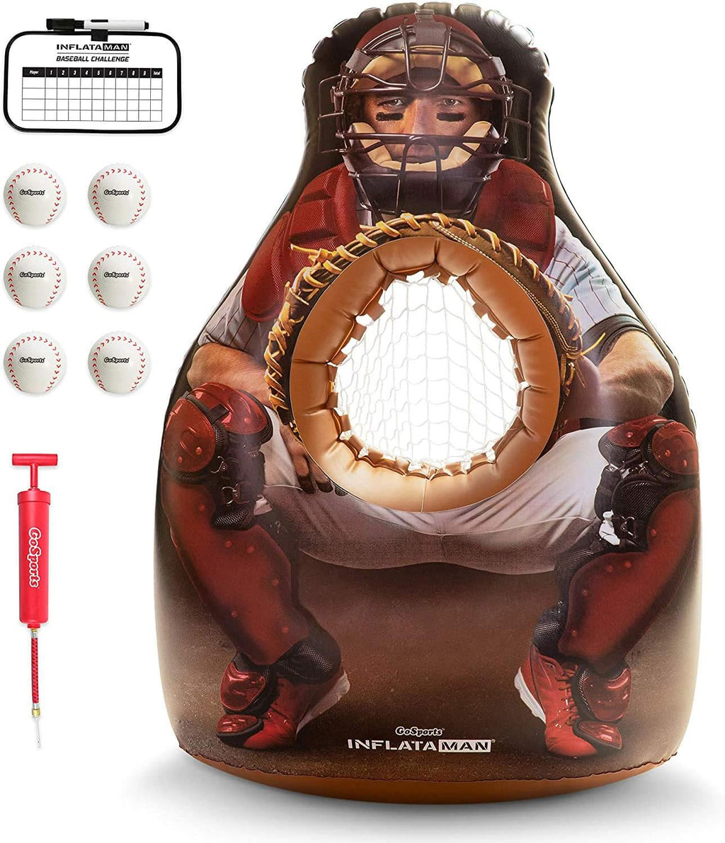 Inflataman Baseball Toss Challenge - Inflatable Catcher Strike Zone Pitching Game