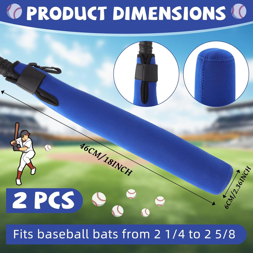 2 Pcs Baseball Sleeve Bat Warmer Softball Bat Sleeve Protector Cover for Sport