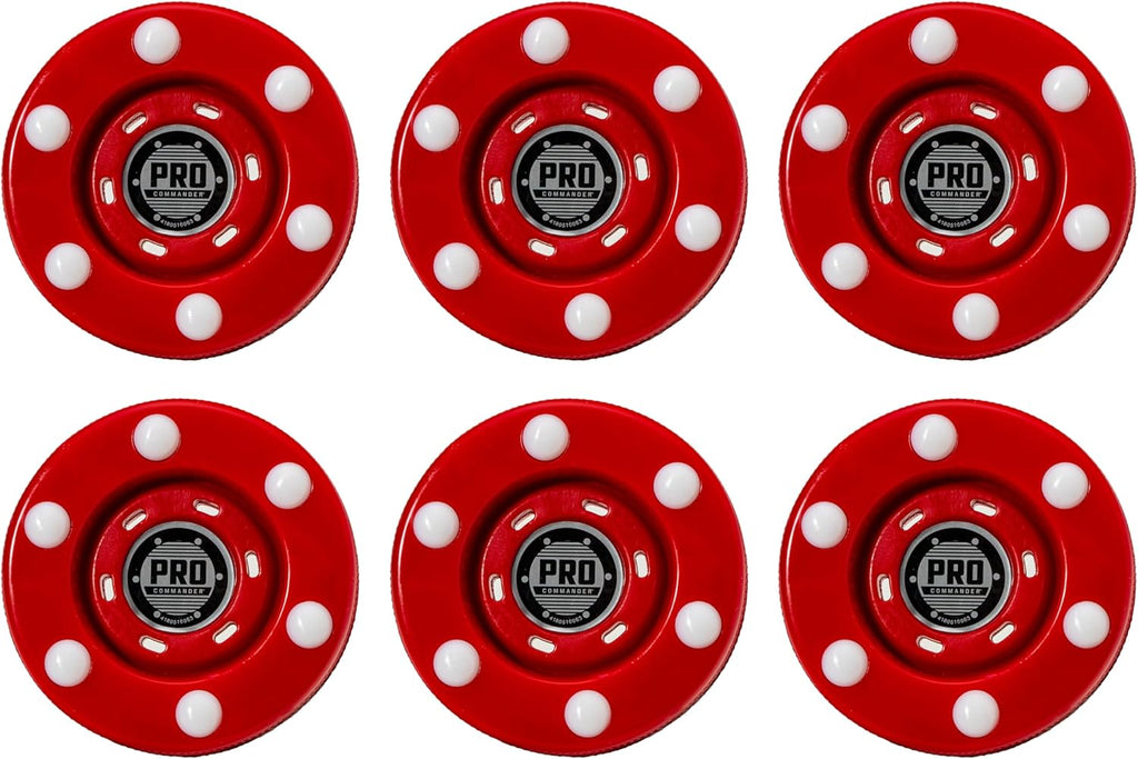 Franklin Sports NHL Street Roller Hockey Pucks - Pro Commander Outdoor Roller Hockey Pucks for Practice + Training - Outdoor Hockey Street Pucks with Rollers - 24 Bulk Packs, 6 Packs + Single Pucks