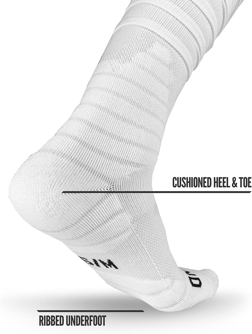 XTD Scrunch Football Socks, Extra Long Padded Sport Socks for Men & Boys