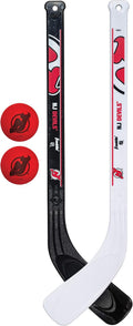 Franklin Sports NHL Mini Hockey Stick Set - NHL Team Knee Hockey Stick and Ball Set - Two Player Stick Set - Great Toy for Kids