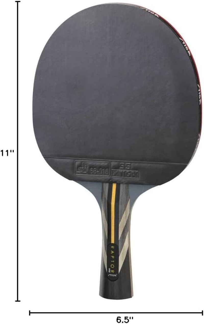 Pro Carbon + Raptor Performance-Level Table Tennis Rackets with Carbon Technology for Tournament Play - 7-Ply Blade with Flared Handles - 2Mm Sponge for Enhanced Control and Speed